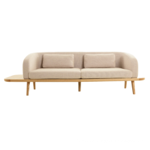 wood with coffee set comfortable armrest leisure sofa